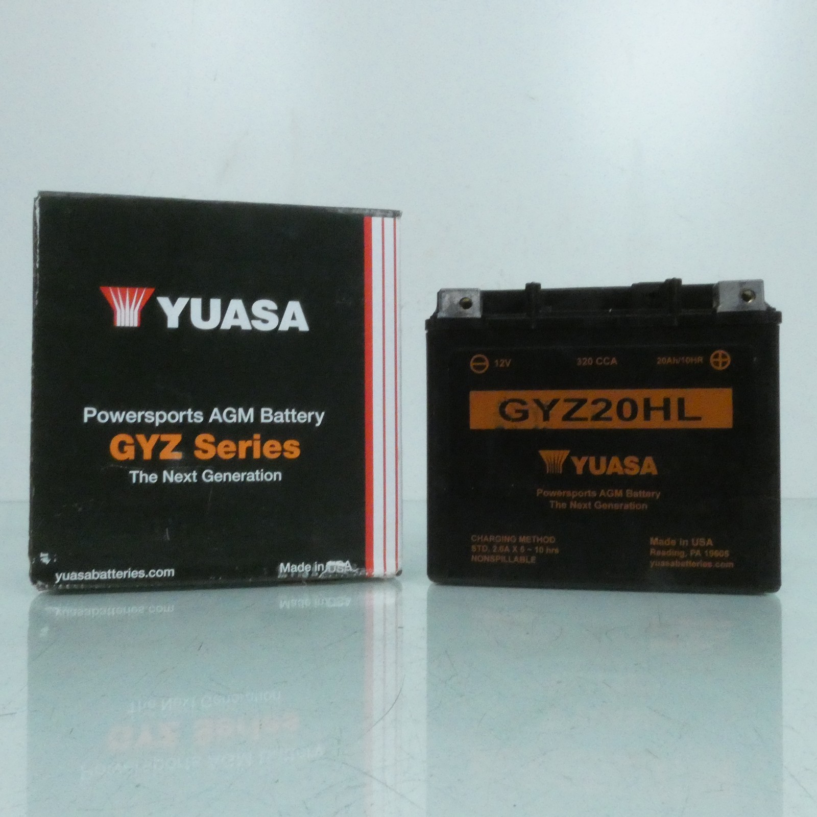 Batterie Yuasa GYZ20HL de 20Ah avec 320 CCA pour Moto Honda 1800 GL GOLDWING