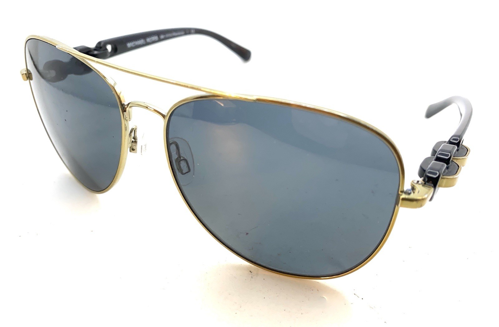 Michael Kors MK 1015 112813 Silver Black Aviator Sunglasses Frames 58-14 140 thumbnail 8