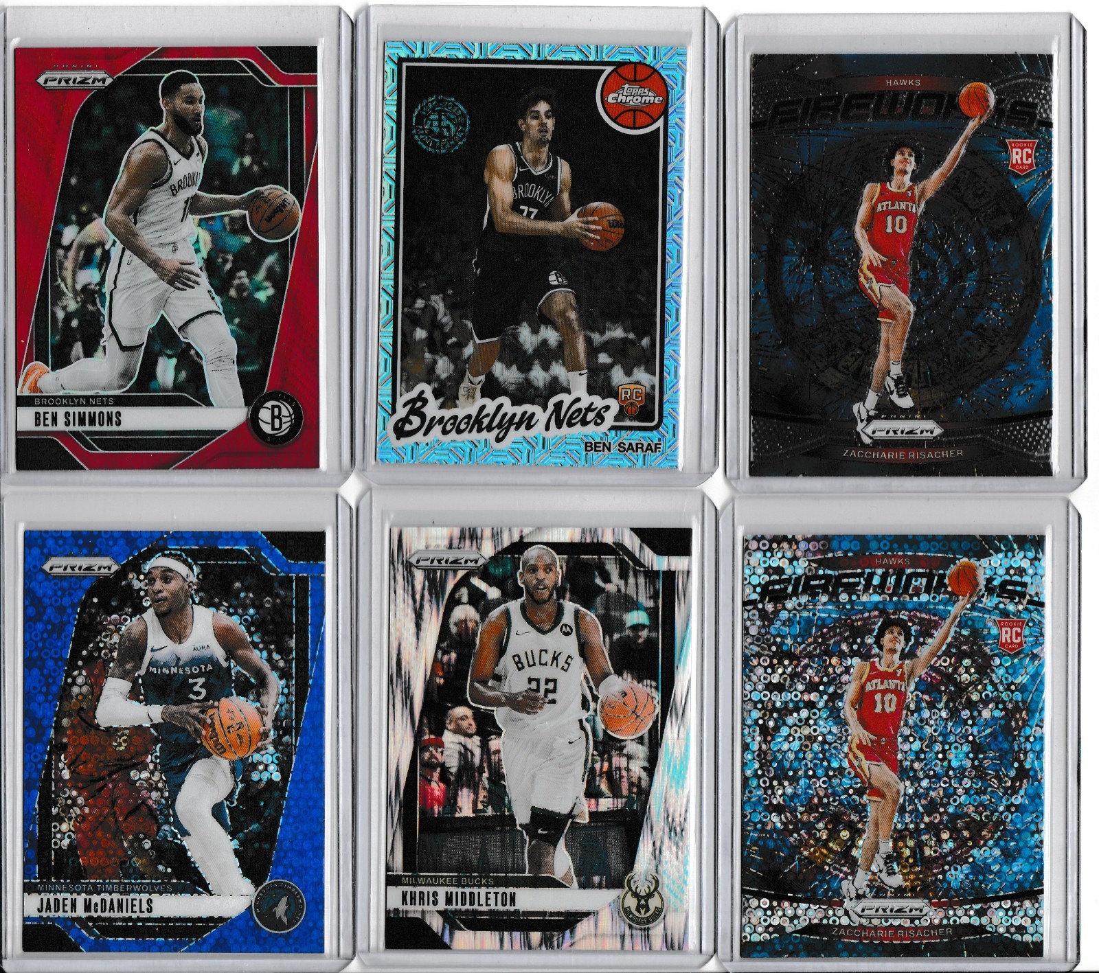 2024-25 Panini Prizm Fireworks Silver Prizm Zaccharie Risacher #6