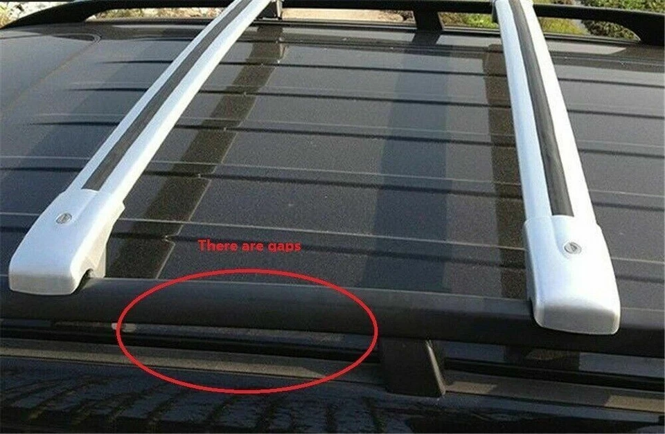 Barra transversal compatible con portaequipajes de techo plateado Toyota Land Cruiser Prado 2010-2021 Foto 2 de 4