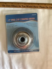 3" x 5/8" Arbor Fine Crimped Wire Cup Wheel Brush Threaded For Angle Grinders