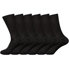 6 & 12 Pairs Mens Non Elastic Diabetic Socks Loose Soft Grip Top Adults UK 6-11