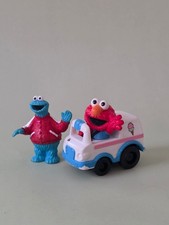 Sesame Street  ELMO Toy Car Hasbro 2013 And Vintage Cookie Monster JHP