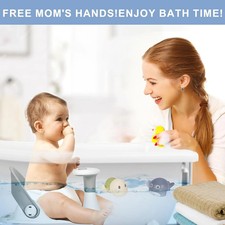 Baby Bath Seat with Thermometer, Non-Slip Toddler Chair for 6-24 Months, Gray