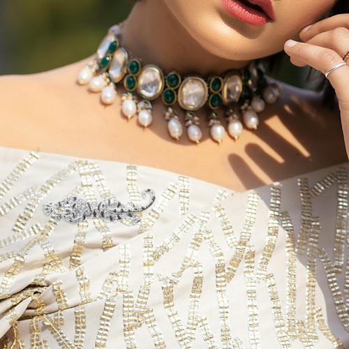 Leopard Shaped Brooch Pin Jewelry Animal Brooch Creative Brooch for Shawl Suit - Zdjęcie 12 z 12