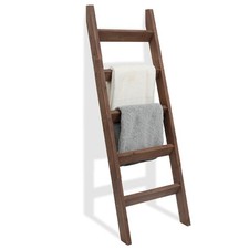 5ft 58" Wood Blanket Ladder Living Room Decorative Wall Leaning Farmhouse Q...