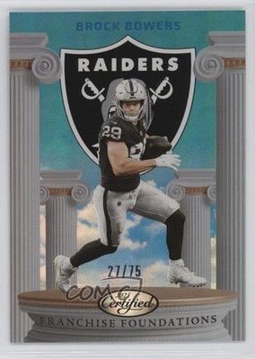2025 Certified Franchise Foundations Mirror Teal 27/75 Brock Bowers 11ng