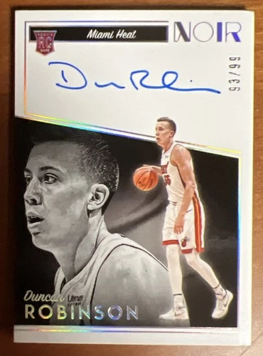 2018-19 PANINI NOIR DUNCAN ROBINSON ROOKIE AUTOGRAPH 93/99