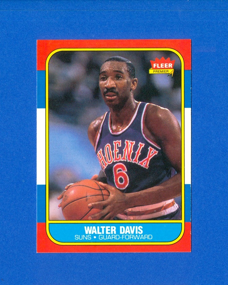 1986/1987 Fleer Basketball #23 Walter Davis 86/87 Set Break Card NM/MT Condition