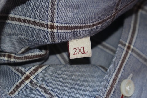 $365 New Luciano Barbera Button Shirt Men 2XL XXL Blue Woven Box Check Cashmere - Picture 9 of 11