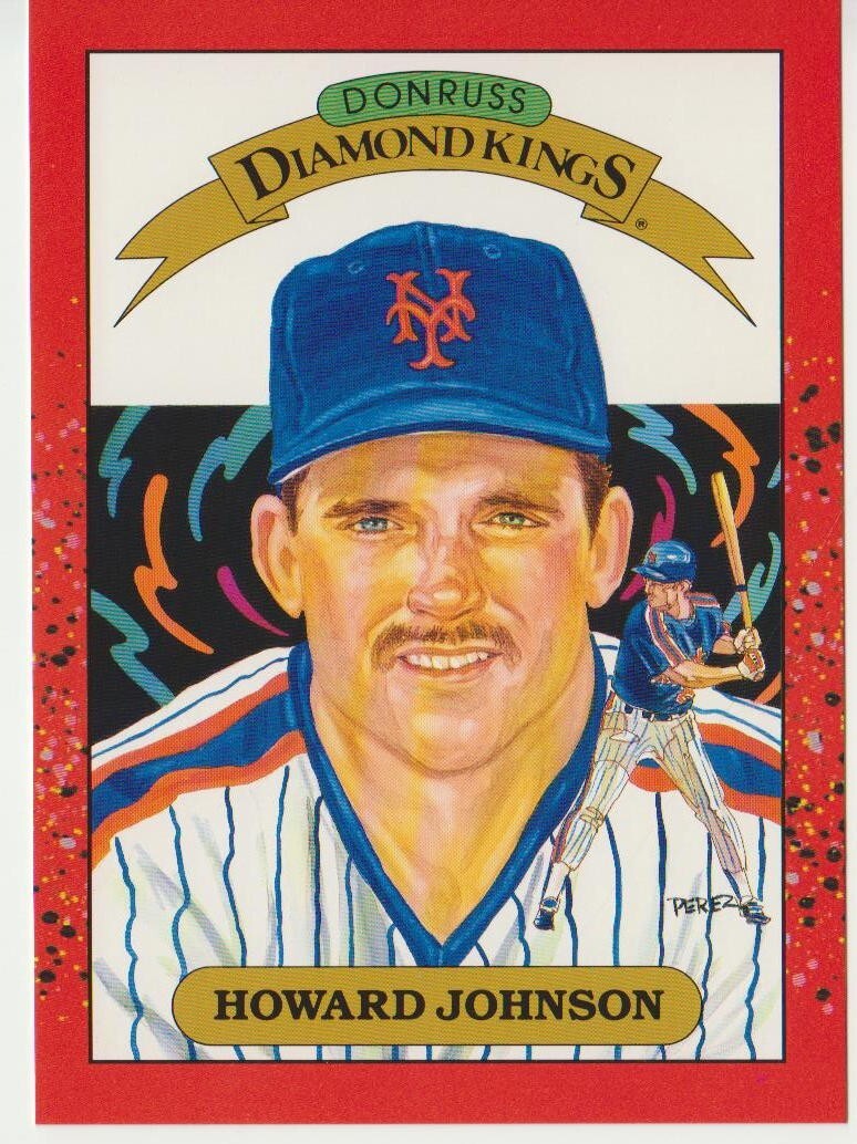 Howard Johnson, 1990 Donruss Super Diamond Kings 5x7 #18, New York Mets
