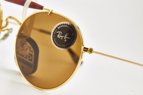 😎 vintage occhiali da sole RAY BAN W0921 Tortuga B-15 gold arista 80s🕶Unisex - Foto 19 di 21