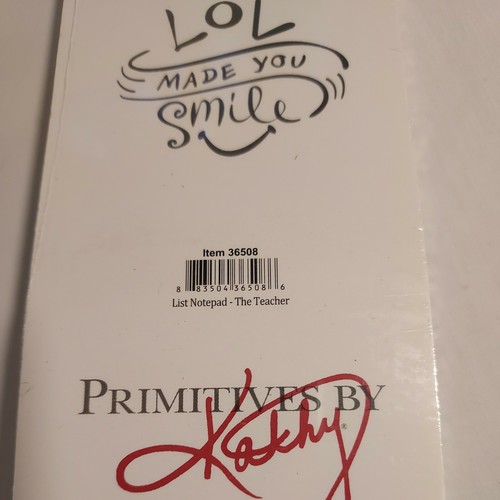Menge 4 lustige Ich bin der Lehrer Primitive von Kathy Notizblöcke Schule Lehrer neu - Bild 3 von 8