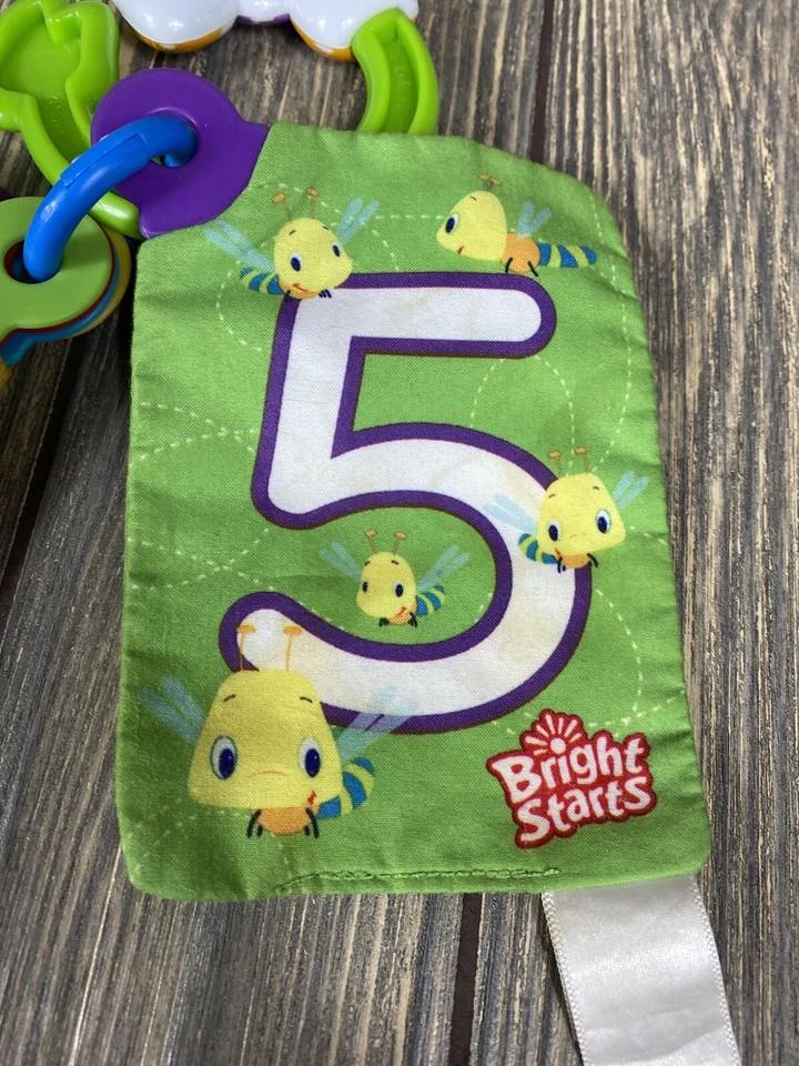 Плюшевое кольцо-зебра Bright Start с книгой номеров детская игрушка - Изображение 4 из 4