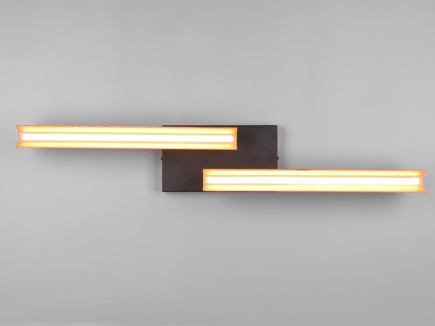 Trio Leuchten LED-Deckenleuchte, Metall, Schwarz, Holz matt, Natur, Schaltdimmer