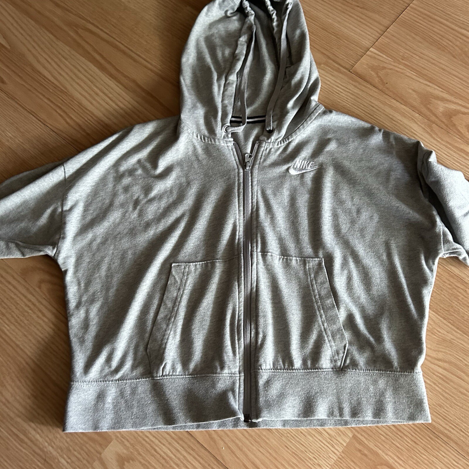 SACAI X NIKE Nike Sportswear Giacca con cappuccio grigia cropped donna XS