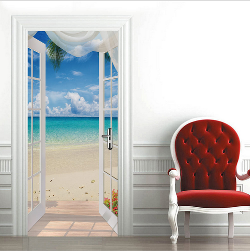 PVC Sonnenblume Landschaft Kunst Wandtattoo Wandbild 3D Türaufkleber Zuhause Zimmer Dekor - Bild 50 von 95