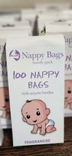 15 X 100 Pack Disposable Tie Handle Nappy Bags Fragranced Scented Baby Changing