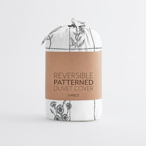 Reversible Pattern 3PC Duvet Cover Soft Easy Care with Shams by Kaycie Gray - Picture 45 of 84