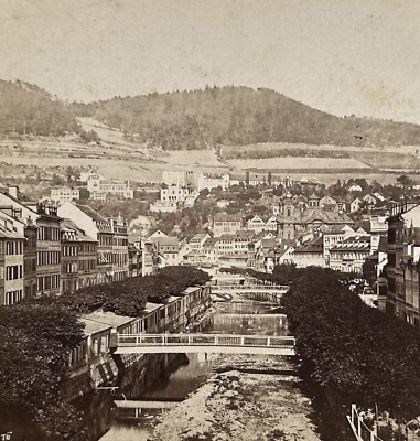 Tschechische Republik Karlovy Vary Karlsbad Umgebung c1870 Foto Stereo Fridrich