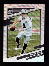 2021 OPTIC BOX SET WAVE PRIZM #41 DEREK CARR /299 QTY SURFACE WRINKLE DAMAGE