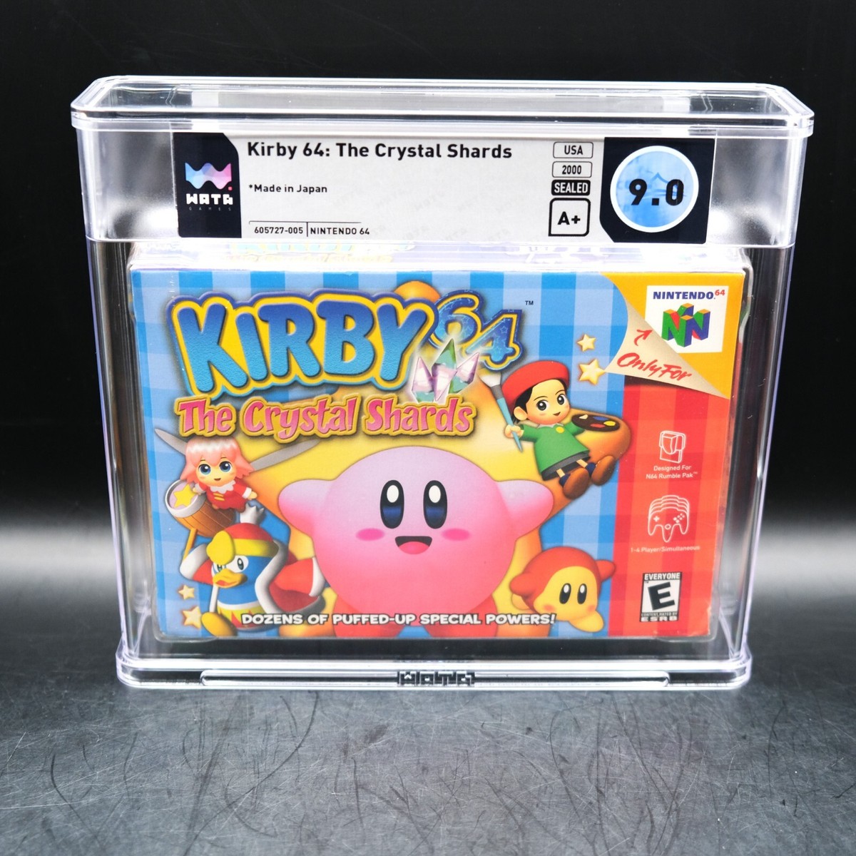 WATA 9.0 A+ Kirby 64 Crystal Shards Nintendo N64 New Factory