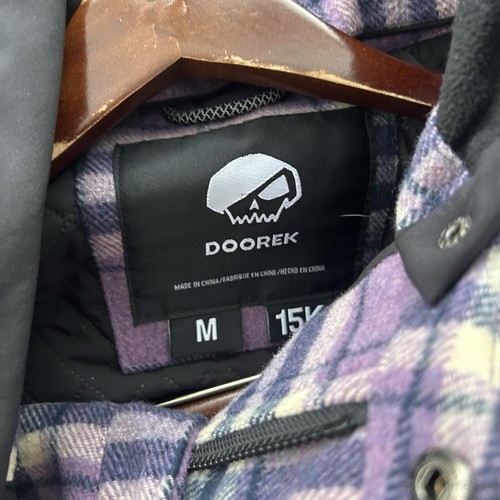 Doorek Men’s Jacket Plaid Texture 15K Medium Purple - Picture 7 of 10
