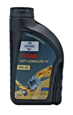 1 Liter FUCHS TITAN GT1 Longlife IV SAE 0W-20 Motoröl VW 508 00 509 00 C20 C5