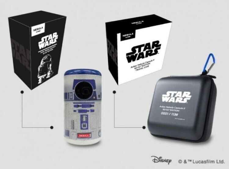 Anker Nebula Capsule II Star Wars R2-D2 720p 200 Lumens DPL Projector White Anker Nebula Capsule II Star Wars R2-D2 720p 200 Lumens DPL Projector White