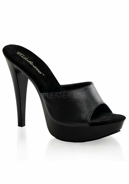 black slide on heels
