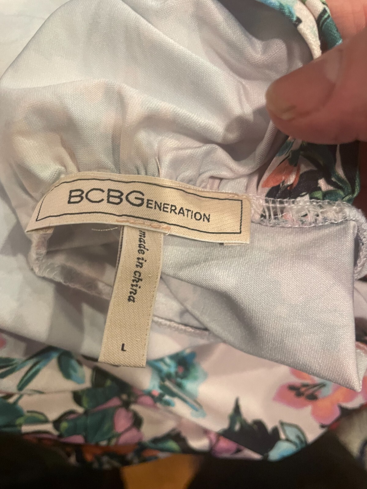 BCBGeneration floral Blouse multi colored Top Sz … - image 7