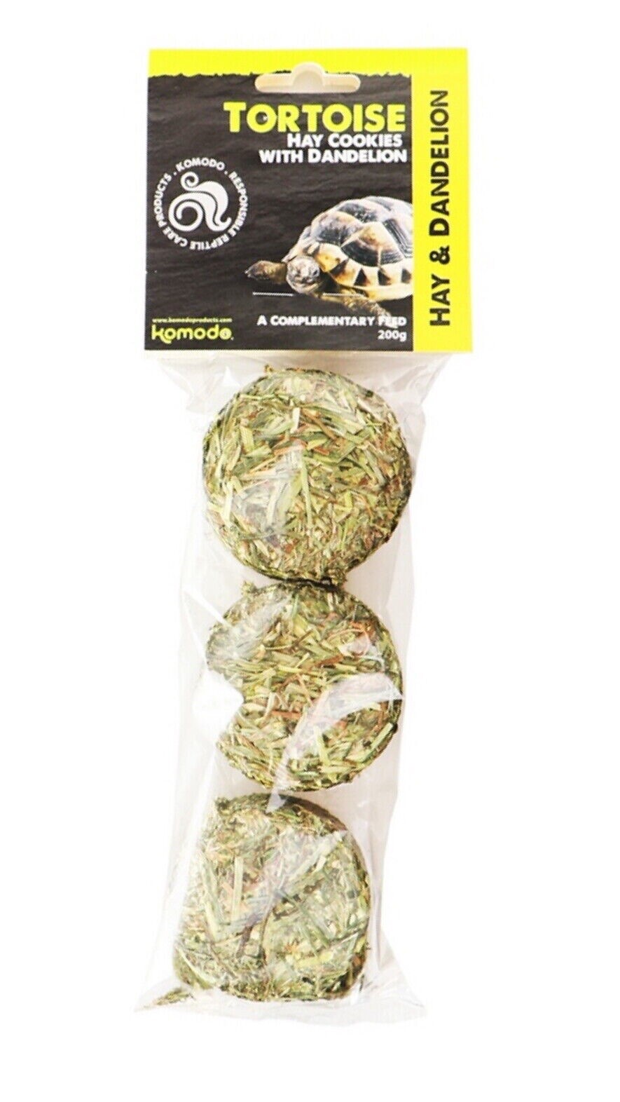 3 PK KOMODO TORTOISE HAY COOKIES WITH DANDELION DELICIOUS HAY