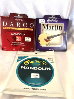 Lot Of 3 Martin & Darco M400/D500 Mandolin Strings 80/20 Light Bronze NIB!!