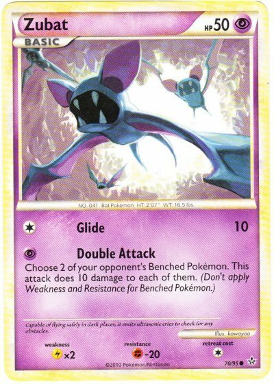 Zubat - 70/95 - Common x1 - Moderately Played - HS Unleashed