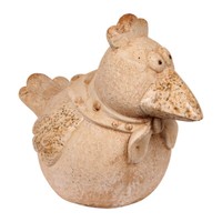 Vogel Mit Schleife, Creme, 25 X 21 Cm