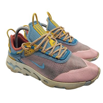 Nike React Live By You Mens 9 Pink Blue Athletic Shoes Casual Outdoors DC6729991