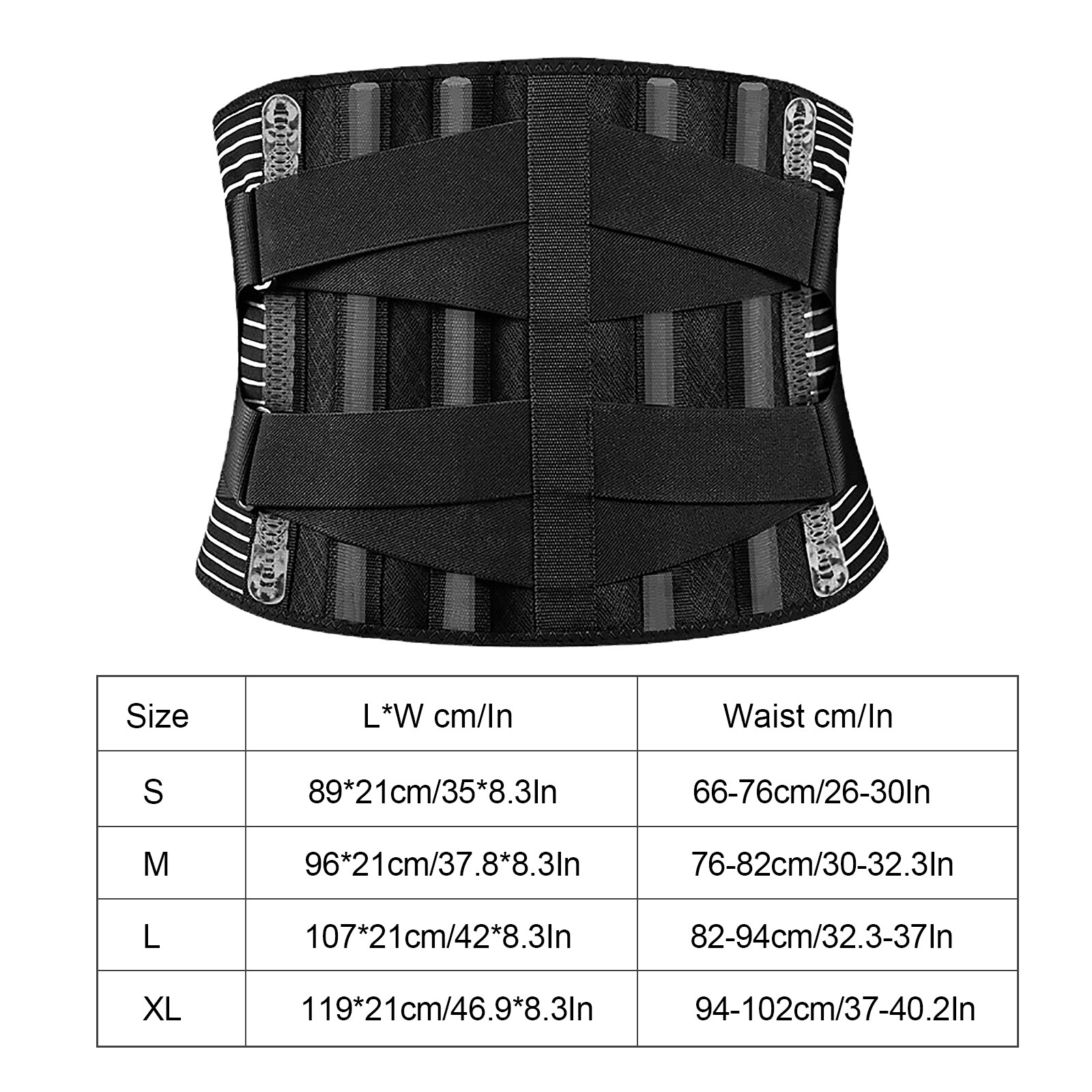 Lumbar Waist Support Belt Adjustable Back Braces Band for Lower Back