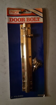 Tür Lauf Türriegel 150mm Messing poliert gerade Bolzen 6'' Zoll 685SP C/W Schraube