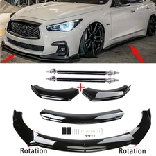 Front Bumper Lip Part Accessories Splitter Spoiler For INFINITI Q50 Q60 Q70 G35