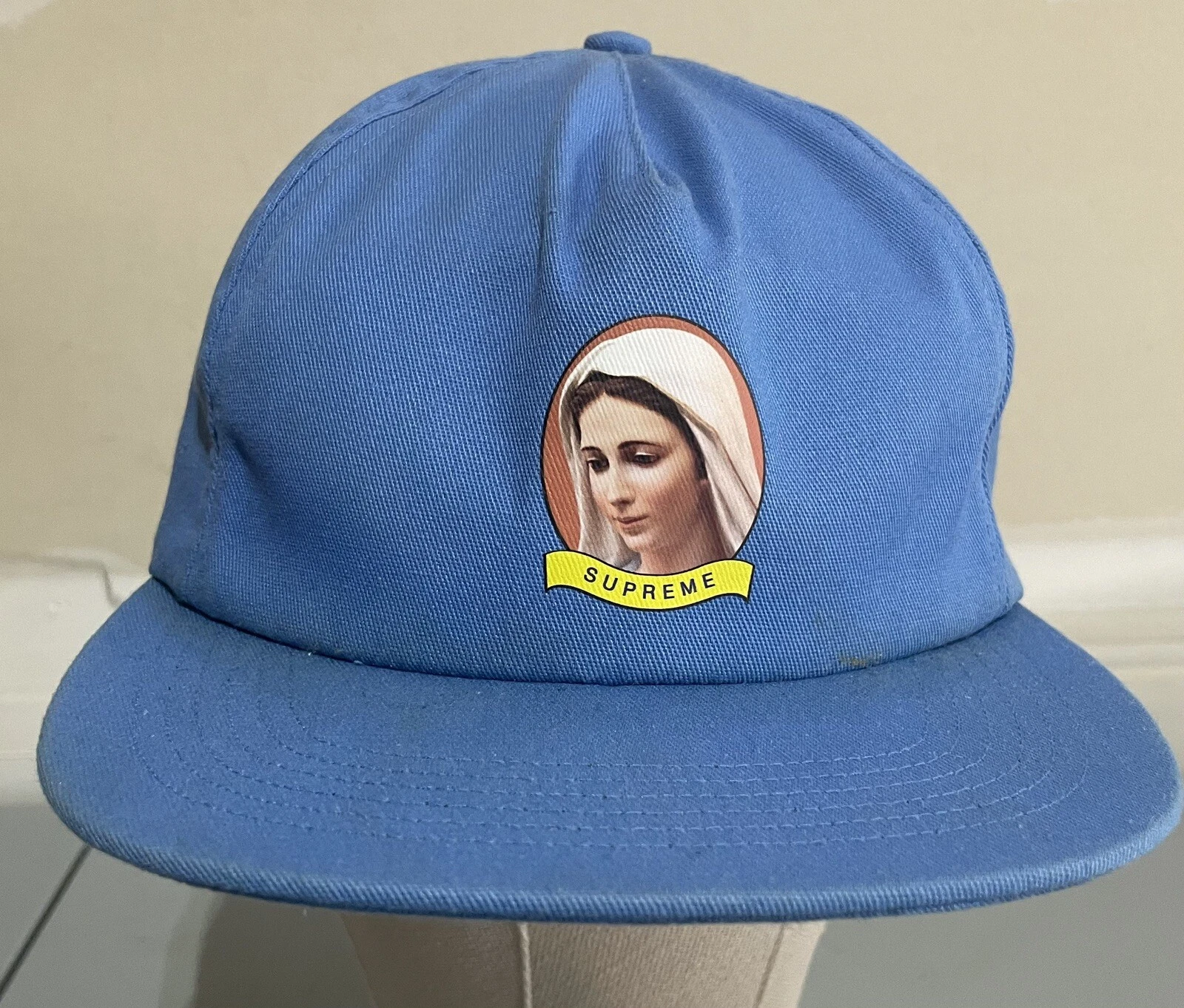 Casquette snapback Supreme Mary 5 panneaux bleu clair fabriquée aux États Unis