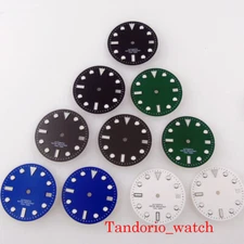 For NH35A Movement Black Green Blue Sterile 28.5mm Watch Dial With Date Window