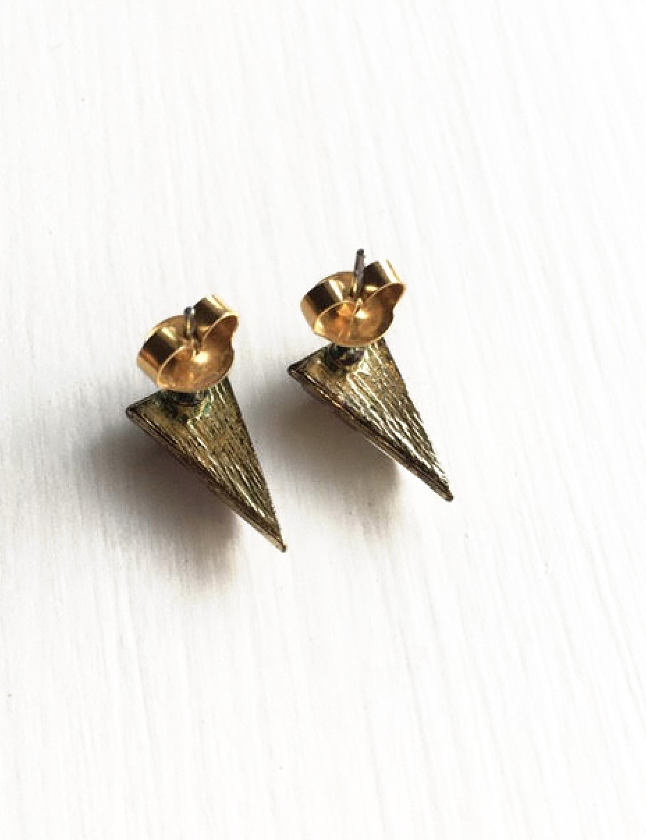Small Triangle Geometric Earrings Studs - image 5
