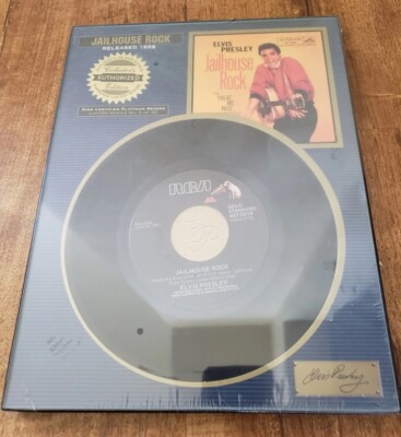 ELVIS PRESLEY-VTG-JAILHOUSE ROCK RIAA Certified Platinum Record Limited Series