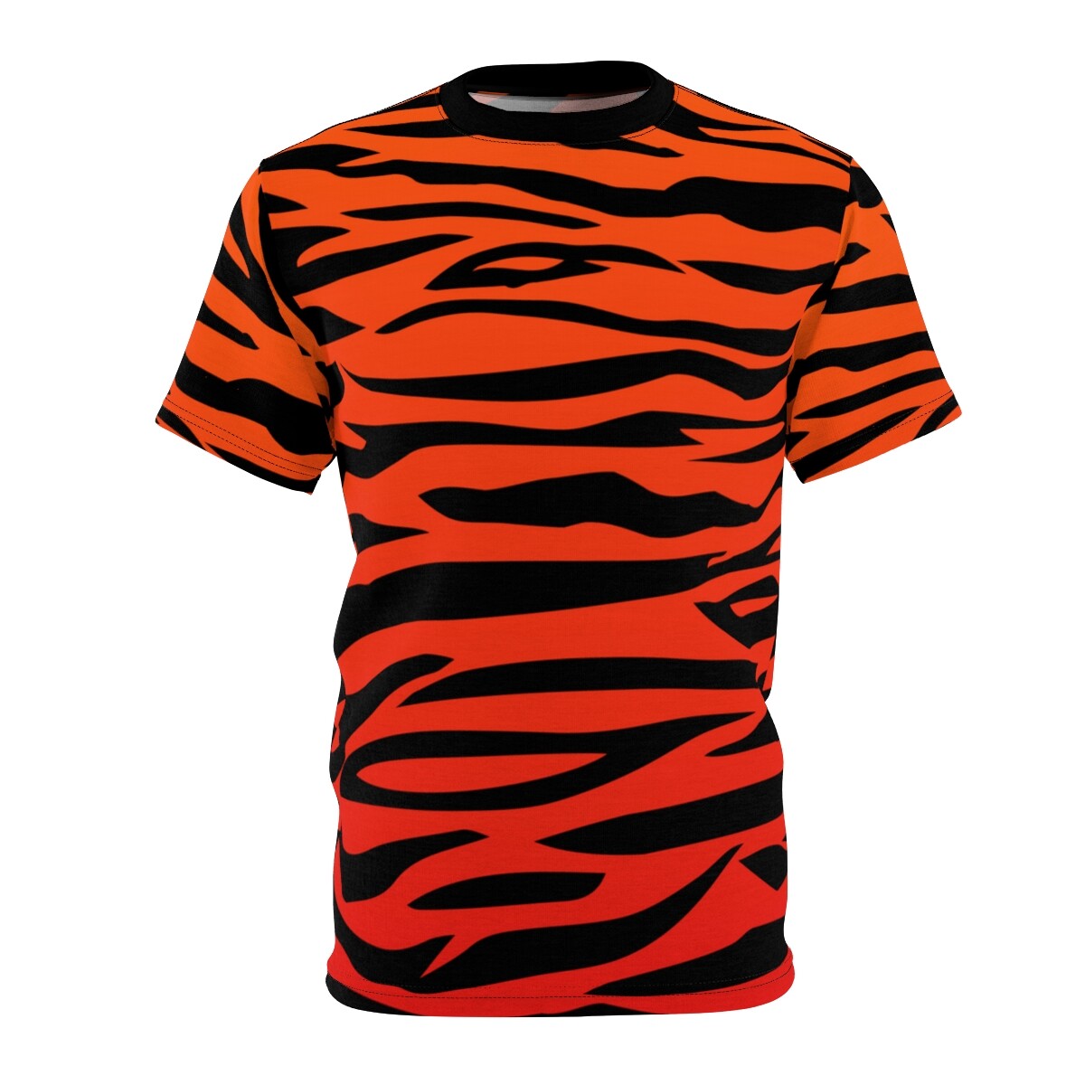 Orange Tiger Striped T-Shirt Bengal Tiger Stripe T-Shirt Orange