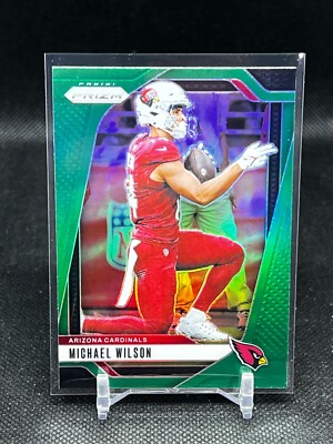 2024 Panini Prizm Football Green Holo Prizm Michael Wilson #3