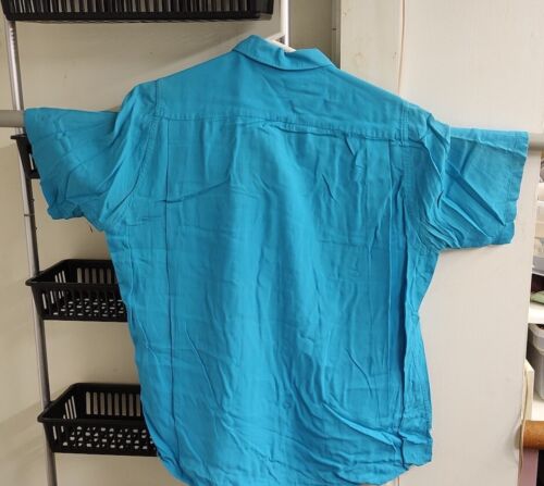 ROCKABILLY BLU CALIFORNIANA! CAMICIA ATOMIC AGE VINTAGE RETRO KING LOUIE DIECI Strike - Foto 3 di 3