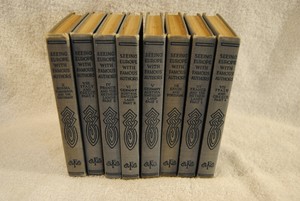 Lot-of-8-Books-SEEING-EUROPE-WITH-FAMOUS-AUTHORS-Series-1914-Illustrated