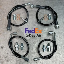 Stainless Steel Front & Rear Brake Lines for 88-91 Honda Civic w rear drum EF BK