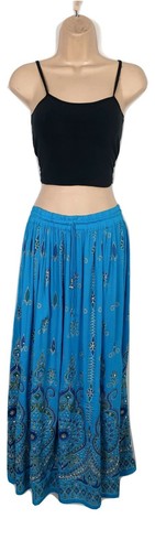 Sequin Party Skirt Summer Bohemian Maxi New Hippie Long 8 10 12 14 16 18 20 22 - Picture 21 of 85