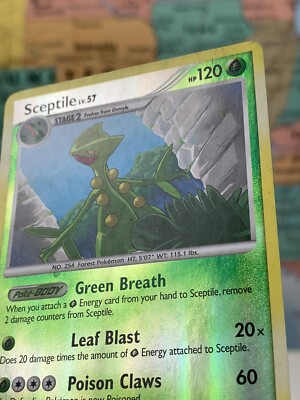 SHIPS SAME DAY Pokemon Card HP Sceptile LV.57 Rev Holo 30/99 Grass
